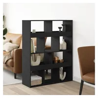 vidaXL Bücherregal Raumteiler 100 x 33 x 125,5 cm Schwarz