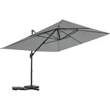 Habitat Et Jardin - Ampelschirm aus Aluminium 'Sky 4' - 3 x 4 m - Grau