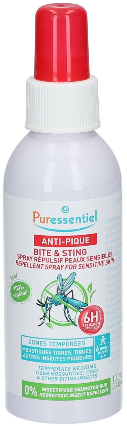 Puressentiel ANTI-PIQUE Spray Répulsif Peaux Sensibles 100 ml spray