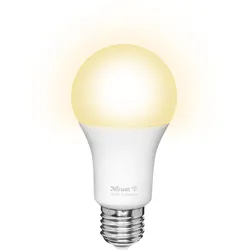 Trust E27 LED CCT WI-FI Smarte WiFi LED-Lampe, Lichtstimmung weiß, Fassung E27, von Ihrem Smartphone/Tablet zu steuern