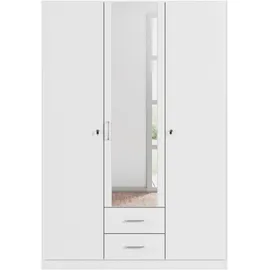 Rauch Kleiderschrank RAUCH "Schrank Garderobe Garderobenschrank Putzschrank Wäscheschrank BERGHEIM", weiß (alpinweiß), B:136cm H:197cm T:54cm, Holzwerkstoff, Schränke, Kleiderschrank, 2 Außenschubladen, Tür/en abschließbar je 2 Schlüssel MADE IN GERMANY