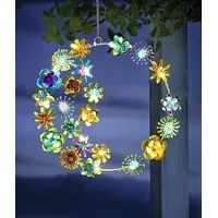 Weltbild LED-Dekokranz Flower, 30 LEDs
