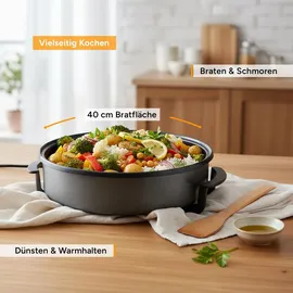 First Austria Elektrische Multipfanne 6,5L Ø40 cm