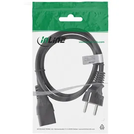 InLine Netzkabel 16A, Schutzkontakt gerade / Kaltgerätestecker IEC320/C19, 1m