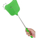 JIEYUCHU Fliegenklatsche, Fliegenklatsche Ausziehbar, Fly Swatter, Edelstahl Fliegenklasche Pest Control, Für Verwendet, Um Fliegen, Wespen, Mücken Und Andere Insekten Abzuwehren, Grün