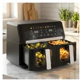 casativo Doppelkorb Heissluftfritteuse 9L Dual Zone Air Fryer schwarz