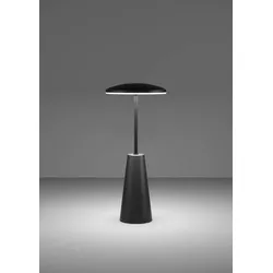 EGLO Tischleuchte "PICCOLA", schwarz-weiß (schwarz weiß), Ø 13,00cm H: 28,00cm, Lampen, dimmbare Nachttischlampe, Metall in Schwarz, Lampe für Balkon, IP54
