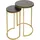 MCW Beistelltisch MCW-K46, Kaffeetisch Nachttisch Loungetisch, Marmor-Optik MDF ~ schwarz-gold