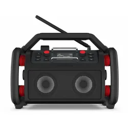 Perfectpro Rockpro, Arbeitsort, Digital, DAB+, FM, 30 W, 7,62 cm, Schwarz, Rot