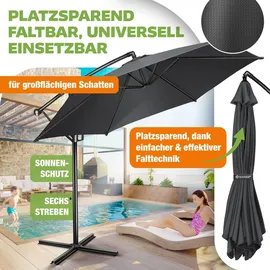 Kesser Ampelschirm Ø 300 cm Grau