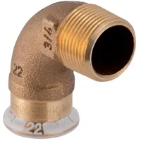 Geberit Mapress Kupfer Übergangswinkel 90Gr mit AG Rg d28-R1