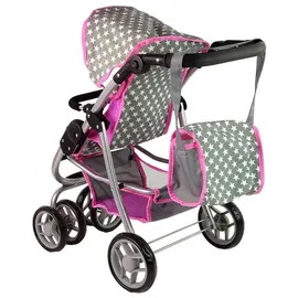 alice"s wonderland' Alice 2-in-1-Puppenwagen Sterne Rosa