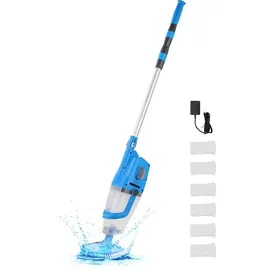 Vevor Poolsauger kabelloser Handstaubsauger blau
