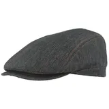 Breiter Schiebermütze UV-80-Flatcap in Jeansoptik aus Hanf Mix blau M