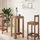 vidaXL Bartisch Artisan-Eiche 51 x 50 x 103,5 cm braun