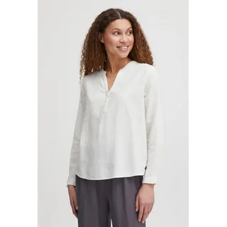 Oxmo Tunikashirt OXAnja Tunika aus Leinenmix weiß 40