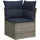 vidaXL Gartensofa-Set 5-tlg. grau Polyrattan