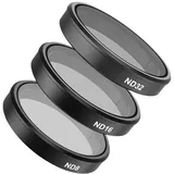 TELESIN Filterset CPL, ND 8/16/32 grau/schwarz/transparent für DJI Action 5 Pro/4/3
