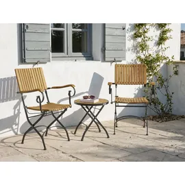 Beliani Bistro Set 3-tlg. Hellbraun