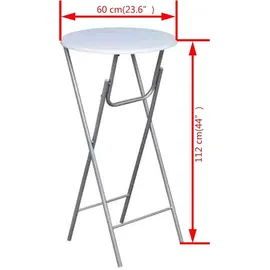 vidaXL Stehtische 4 Stk. mit MDF Tischplatte  Weiß