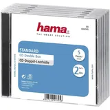 Hama 44745 CD-Doppel-Leerhülle Standard 5er-Pack