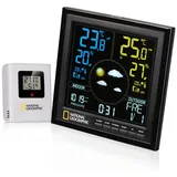 National Geographic 9070600 - Wetterstation Funk mit Außensensor, VA Farb Wetterstation mit LCD Farbdisplay