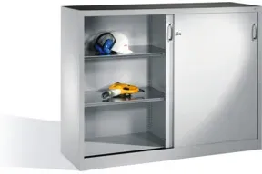 C+P Schiebetürenschrank Acurado, H1200xB1600xT400mm, Front Lichtgrau, Korpus Lichtgrau (2147-09)