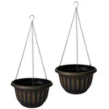 Hti-Living Blumenampel Nessa antik 2er-Set