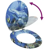 vidaXL Toilettensitz MDF Delfine Blau