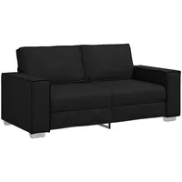 VidaXL Sofa Schwarz 140 cm Kunstleder