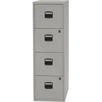 Bisley Home PFA 4 Hängeregistraturschrank silber 4 Schubladen 41,3 x 40,0 x 132,1 cm