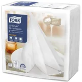 TORK 478711 Linstyle Premium Dinnerservietten Weiß / Servietten stoffähnlich und saugfähig / 1-lagig / Premium Qualität / 12 x 50 (600) Airlaid Servietten / 39 x 39 cm (B x L)
