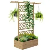 Outsunny Hochbeet 160 x 55 x 183 cm Beige