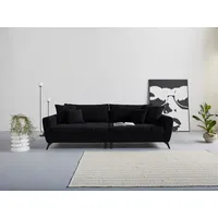 Big-Sofa INOSIGN "Lörby" Sofas Gr. B/H/T: 264cm x 90cm x 107cm, Struktur weich, Struktur weich, schwarz auch mit Aqua clean-Bezug, feine Steppung im Sitzbereich, lose Kissen