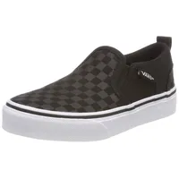 Vans Unisex Asher Sneaker, Checker Black Black, 38 EU