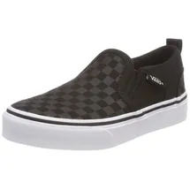 Vans Unisex Asher Sneaker, Checker Black Black, 38 EU