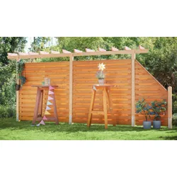 Garten Pergola Premium Verlängerung – Holzpergola aus naturbelassenem Douglasienholz – einreihige Pergola – Pergola für Garten & Außenbereich