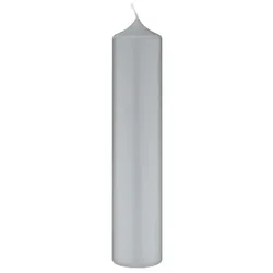 Kopschitz Kerzen Altarkerzen, Kaminkerzen Silbergrau 200 x Ø 60 mm, 4 Stück, Kerzen mit Dornbohrung in RAL Kerzengüte Qualität