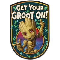 Open Road Brands Marvel Guardians of the Galaxy Baby Groot Metallschild – Holen Sie sich Ihre Groot auf Dekoration für Schlafzimmer oder Filmzimmer