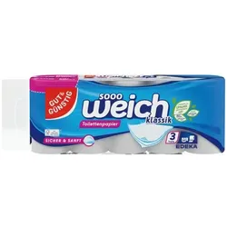 Gut und Günstig Toilettenpapier »sooo weich klassik« 3-lagig - 10 Rollen schwarz