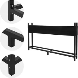 ML-Design Kaminholzregal Metall mit Abdeckung 200 x 25 x 115 cm Anthrazit