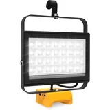 Akku Lampe Kompatibel mit Dewalt, T-SUNUS 100W LED Baustrahler Akku mit 2 Helligkeiten, LED Strahler mit USB und Typ-C für Baustellen, Autoreparaturen, Camping, Notfall(ohne Akku)