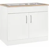 KOCHSTATION Spülenschrank »KS-Utah«, Breite 100 cm, weiß