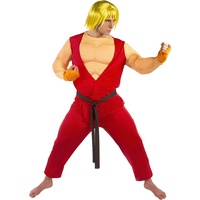 Funidelia | Ken Kostüm - Street Fighter OFFIZIELLE für Herren Größe S ▶ Street Fighter, Games, 80er Jahre, Arcade - Rot