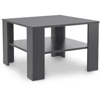 Juskys Couchtisch mit Ablage 60x60 cm - Dunkelgrau
