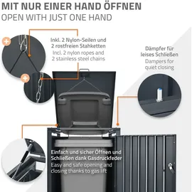 ML-Design Mülltonnenbox 3er 200 x 80 x 116,3 cm anthrazit-rostoptik