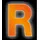 CONACORD Klebebuchstabe R Reflektierend 8 cm Orange