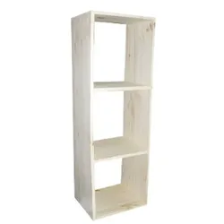 Wellhome Aufbewahrungswürfel mit 3 Fächern zum Streichen, Lackieren oder Färben 36x30x104,9 cm