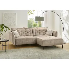 JOB Ecksofa SALO, 251 x 186 cm - Chenille mit Kissen