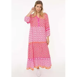 Zwillingsherz Maxikleid Dreams Mustermix Pink S/M